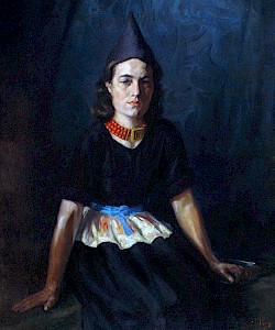 Portret vrouw zittend op bank